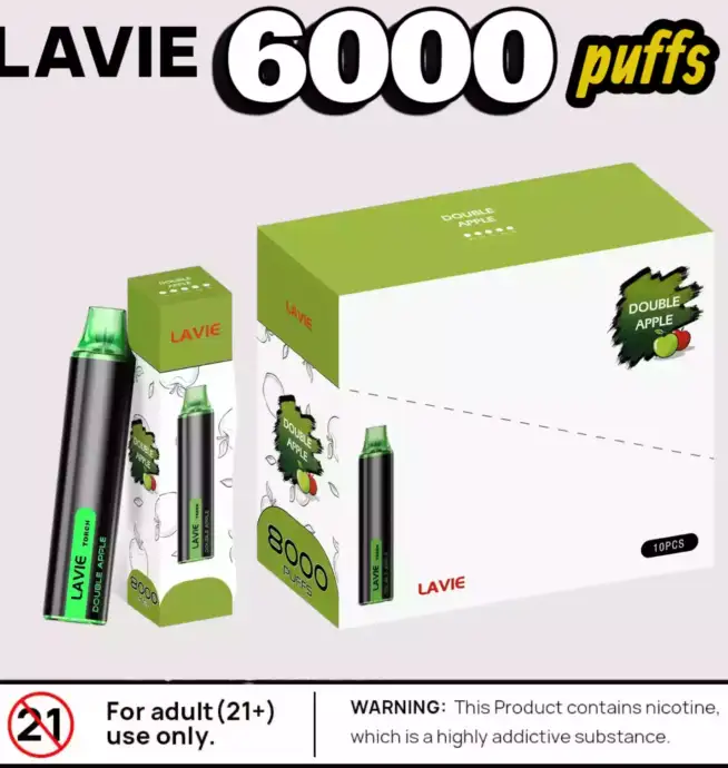 LAVIE Torch 6000 Puffs Kompakter Vape mit USB-C & 12 ml Liquid